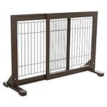 Freestanding Pet Gate, Wood and Wir
