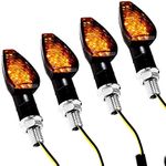 EMSea 4pcs Universal Motorcycle 12 LED Turn Signal Indicator Amber Blinker E-Mark