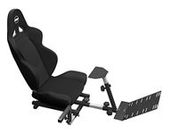 Openwheeler Advanced Racing Seat Driving Simulator Gaming Chair with Gear Shifter Mount (Black)