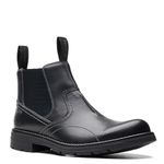 Clarks Collection Men's Morris Easy Chelsea Boot, Black Leather, 10 Medium US