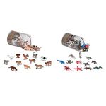 Terra by Battat - 60 Pcs Farm Animal Toys + 60 Pcs Sea Animal Figures | 120 Miniature Animal Figurines for Kids & Toddlers