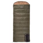 TETON Sports Celsius XL -25F Sleeping Bag; Cold Weather Sleeping Bag; Great for Family Camping; Free Compression Sack, 90-Inchx 36-Inch, Right Zip, Green