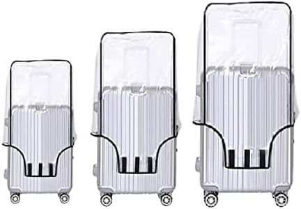 Sharp CN Combo Cover for Hard Luggage Trolley Bags, (Size-20, Size-24, Size-28) Transparent Protective Covers PVC Fabric Waterproof