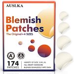 AUSLKA Blemish Patches - 4 Size (174 Patches) - Hydrocolloid Blemish Patch - Invisible Spot Cove - Spot Dots - for Face Zit Patches