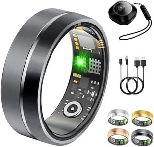 Smart Ring for Women Men, Health Tracker Ring, 5ATM Waterproof Spacegray,12