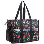ABAMERICA Nurse Bags for Work Nursing Bag Multiple Pockets Waterproof Organizing Zip Top Clinical Bag for Nursing Students, B01- Nurse Medical Floral, Large