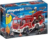 Playmobil 9464 City Action Fire Engine with Working Water Cannon, fire fighter and helicopter Toy, Fun Imaginative Role-Play, Playset Suitable for Children Ages 4+