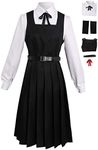 Wolancy Cosplay Costume School Outfit Uniform Dress Shirt Cloak Jacket Skirt Suit Set, Mitaka Asa, X-Large