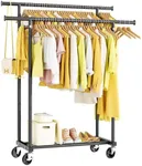 HYSEYY Double Rods Clothes Rack, Ro