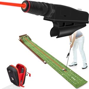 Golf Putt Laser Pro Putting Laser Alignment Tool for Indoor Putting Practice Posture Corrector Indicator, Putter Laser Aiming Device As Golf Gifts for Men with Black Storage Case