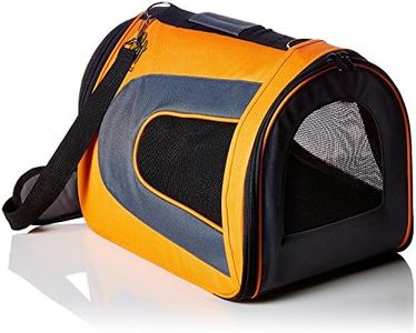 PET MAGASIN Sac de Transport pour Chat - Bandouliere Caisse de Transport pour Chat, Petit Chien, Lapin, Demontable Lavable Respirant et Pliable (Orange)
