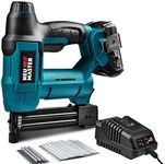 Cordless Brad Nailer, NEU MASTER NTC0023 Rechargeable Nail Gun/Staple Gun for Upholstery, Carpentry and Woodworking Projects, Including 20V Max. 2.0Ah Li-ion Battery and Charger