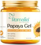 Romalia Ayurveda® Papaya Extract Gel for Skin Pigmentation with Aloe Vera, Neem, Glycerine, and Vitamin E - 200g, Anti-Aging, Moisturizing, Skin Brightening.