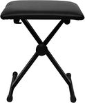 Adjustable X Style Piano Keyboard Heavy Duty Premium Stand/Padded Keyboard Bench (Padded Bench)