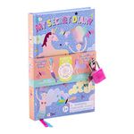 Floss & Rock Fantasy My Scented Secret Diary, Pineapple Scent with Sticker Sheet, Padlock and Key, Kids Activity book