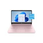 HP - 14-inch Micro-Edge HD Display Laptop - Intel Celeron N4120-4GB Memory - 64GB eMMC - Windows 11 Home S Mode, Thin & Portable - One Year of Microsoft 365 - Pink