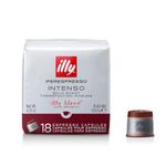 illy Coffee, Intenso Espresso Coffee Capsules, Dark Roast, Made From 100% Arabica Coffee Beans, Pack of 6 x 18 Capsules