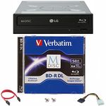 Produplicator LG 16x WH16NS40 Internal Blu-ray Burner Bundle with 50GB Verbatim M-Disc BD-R DL and Cable Accessories