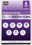 Set of 8 Pillow Protectors with Zip
