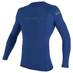 O'Neill Wetsuits Unisex Kids Youth Basic Skins Long Sleeve Rash Guard Shirt, Pacific, 10 UK