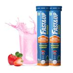 Fast&Up Reload (10 Litres) Low Sugar energy drink for Instant Hydration - 40 Effervescent Tablets with all 5 Essential Electrolytes + Added Vitamins - Certified Electrolytes Drink - Berry flavour