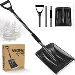 Snow Shovel, 2025 New Upgrade Large-Capacity Lightweight Aluminum Portable Snow Shovel, New Winter Snow Removal Tool, Detachable Three-Part Adjustable Long Handle, Winter Utility for Driveway Car