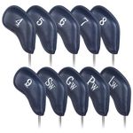 Craftsman Golf 10pcs/set Blue Magnetic Iron Headcover
