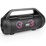 Pyle Wireless Portable Bluetooth Boombox Speaker - 500W 2.0CH Rechargeable Boom Box Speaker Portable Barrel Loud Stereo System with AUX Input/USB/SD/Fm Radio, 3" Subwoofer, Voice Control -PBMWP185