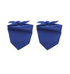 EechicSpace 2 Pack Solid Color Dog Bandana Cotton Heat Press Scarf Reversible Blue for Medium Large Dogs