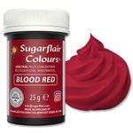 Sugarflair Spectral Blood Red Food Colouring Paste, Highly Concentrated Food Colouring for Buttercream, Sugar Paste, Royal Icing, Cake Decorations and More! Vibrant Colour Food Dye - 25g