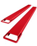 GARVEE Forklift Extensions 72 Inch Length 4.5 inch Width, Pallet Fork Extensions Extenders,Heavy Duty Steel 1 Pair Forklift Extensions,Red