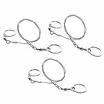 Survival Wire Saws Hand Pocket Steel Chain Wire Saw Camping Saw Ideal Outdoor Emergency Rescue Gear Kit for Camping Hiking Hunting Gardening, Pack of 3