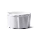 WM Bartleet & Sons 1750 T160 Traditional Porcelain Professional Soufflé Dish, 14cm Diameter, 750ml Capacity – White