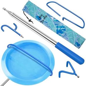 Disc Golf Retriever Pole 16 Feet, Telescopic Discs Retriever with Durable Stainless Steel Frame and Carry Bag - Extendable Golf Accessories Grabber to Retrieve Discs in Water, Trees, Bushes