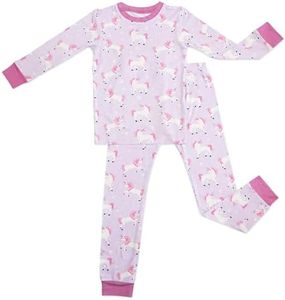 Zip N' Bear Buttery Soft Pajamas for Kids - Styled By Kardashians - Unicorn Utopia Pajamas For Girls - Naturally Hypoallergenic and Ultra-Breathable - Age 3 Year