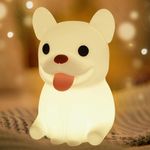 French Bulldog Night Light, Cute Puppy Dog Silicone Touch Lamp with Timer, Dimmable LED Feeding Light Best Room Decor, Birthday Xmas Gift for Kid Girl Boy Child