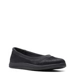 Clarks Cloudsteppers Women's Breeze Ayla Ballet Flat, Black Synthetic, 8 Medium US