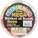 The Beadery Mega Bucket of Bands, 8000Piece, Neon Multi