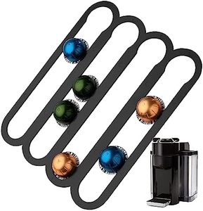 IMPRESA Coffee Capsule Holder for Nespresso VertuoLine Capsule Pods, Holds 20 Capsules, Pod Holder with Pre-Applied Strong Adhesive Strips, Mount on Walls or Under Cabinets,14 x 11.75 In