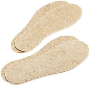 LAMBAA Unisex Felt Insoles Pack of 2 Sheep Wool Beige Size: 14 Women/11 Men