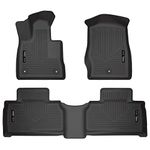 Husky Liners Weatherbeater Series | Front & 2nd Seat Floor Liners - Black | 99321 | Fits 2020-2022 Ford Explorer w/Floor Console 4 Pcs