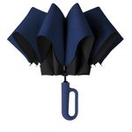 PESOMA Umbrella for Women | Umbrellas for Men | UV Coated 3 Fold Umbrella for Rain with Auto Open and Close Small Folding Travel-Foldable Windshield (Navyblue-UU)