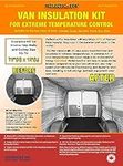 VAN INSULATION KIT FOR EXTREME HEAT AND TEMPERATURE CONTROL. COMMERCIAL GRADE,DOUBLE THICKNESS.72"(H) X 12'(L)