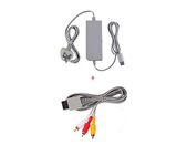 WICAREYO Power Supply Adapter with AV Cable for Wii, Charger Power Adapter with Audio Video AV Cable for Wii Console System UK Plug