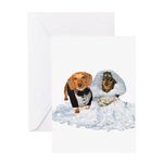 CafePress Wedding Dachshunds Dogs Matte Folded Greeting Card Matte