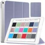 DuraSafe Cases for iPad Mini 3 2 1 Generation 7.9 Inch [ Mini 3rd Mini 2nd Mini 1st ] A1599 A1600 A1489 A1490 A1491 A1432 A1454 A1455 Trifold Hard Smart PC Translucent Back Cover - Gray