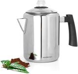 Mixpresso Stainless Steel Coffee Percolator Stovetop, Percolator Coffee Pot, Excellent For Camping Coffee Pot, 37oz 5-8 Cup Stove Top Coffee Maker, Stainless Steel Coffee Percolator