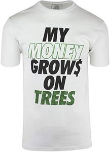 ShirtBANC My Money Grows on Trees Mens Shirt Weed Tee Marijuana Enthusiast - Black - Small