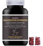 Magnesium Gummies - 120 Gummies - 60 Servings - 2600MG PER Serving - Magnesium Citrate 1400mg - Magnesium Glycinate 250mg - Magnesium Malate 200mg - Magnesium Oxide 150mg - Elemental Mg 605.5 mg