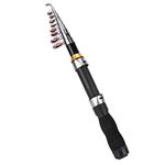 Telescopic Fishing Rod, Portable Mini Pocket Fishing Rod Pen Rod Fishing Pole Ice Fishing Rod Mini Sea Fishing Tools 28049-100, Retractable Jigging Rod for Fishing Beginner and Angler(1.2M)(2.1m)